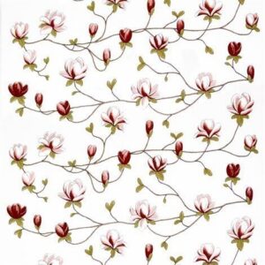 Arvidssons Textil Milliflora Kangas Roosa-Valkoinen