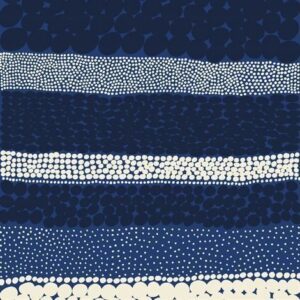 Marimekko Jurmo Kangas Sininen-Valkoinen