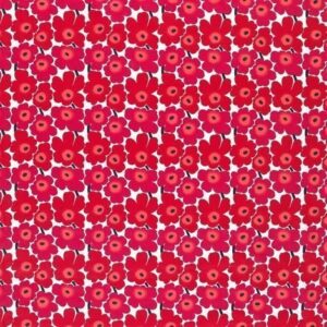 Marimekko Mini Unikko Kangas Punainen Punainen