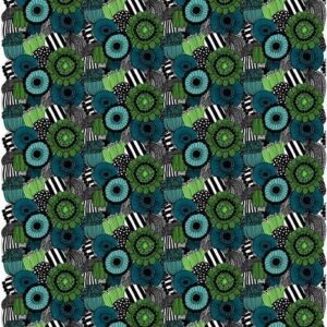 Marimekko Pieni Siirtolapuutarha Kangas Vihreä-Musta Suomi 100