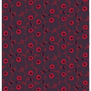 Marimekko Pieni Unikko Kangas Punainen-Luumu