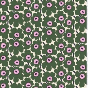 Marimekko Pieni Unikko Vahakangas Valkoinen-Vihreä-Vaaleanpunainen