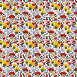 Marimekko Pikkukellukka Kangas Keltainen-Punainen-Vihreä