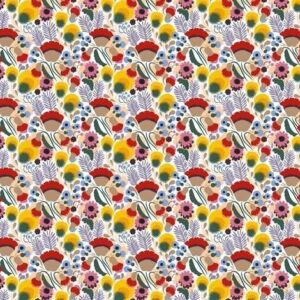 Marimekko Pikkukellukka Vahakangas Keltainen-Punainen-Vihreä