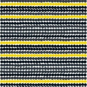 Marimekko Räsymatto Kangas Keltainen-Musta