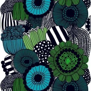 Marimekko Siirtolapuutarha Vahakangas Valkoinen-Vihreä-Musta