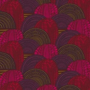 Marimekko Vuorilaakso Kangas Punainen-Ruskea
